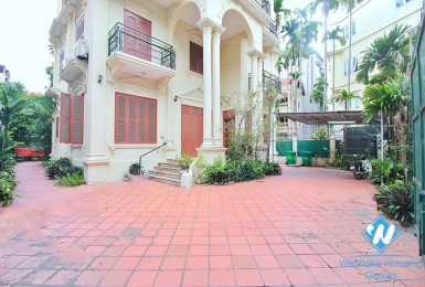 Spacious 5 bedrooms house with huge yard for rent in To Ngoc Van, Tay Ho ward, Ha Noi